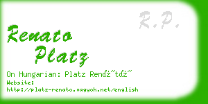renato platz business card